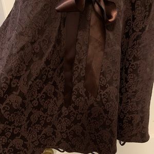 Small, Brown brocade dress, Stepping Out brand